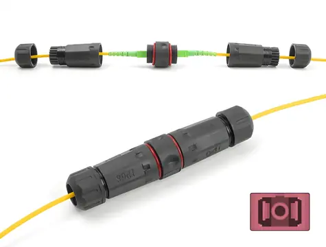 Delock optický adaptér SC-SC voděodolný / Adaptér / SC Simplex / OM4 / Multi mode