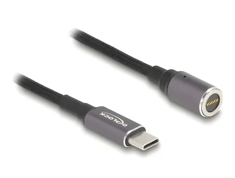 Delock Nabíjecí kabel USB-C – magnetický 8-Pin konektor / Napájecí kabel / 1,8 m