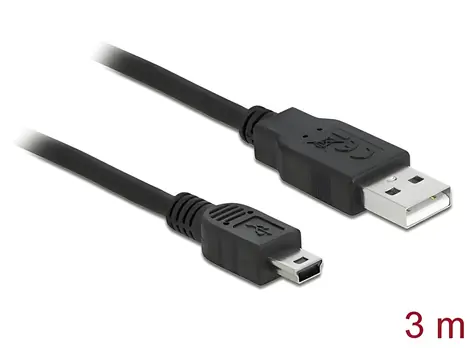 Delock Kabel USB 2.0 A (M) - mini USB-B 5-pin (M) 3m / Kabel / USB 2.0 / 3 m