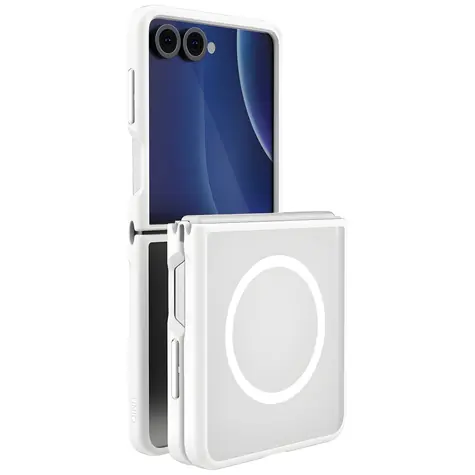 UNIQ Veren AF MagClick pro Samsung Galaxy Z Flip8 bílá / Nabíjecí pouzdro / Magnetické uchycení