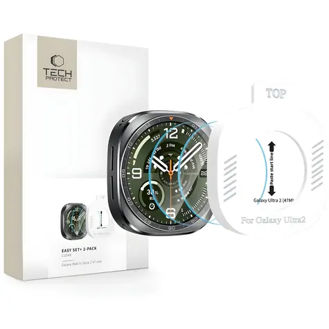 Tech-Protect Easy Set+ pro Samsung Galaxy Watch Ultra 47 mm / Ochranné sklo na displej / Temperované sklo / 2 ks