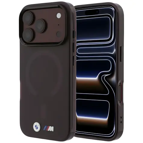 BMW M Frosted Metal Logo & Trims MagSafe vínová / Zadní kryt / iPhone 17 Pro / 18 Pro