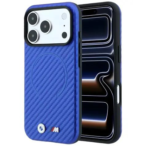 BMW M Carbon Printed Ring modrá / Zadní kryt / MagSafe / iPhone 17 Pro Max