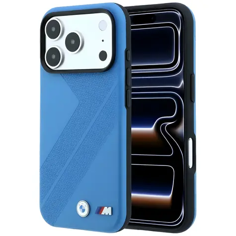 BMW M Tire Track Metal Logo modrá / Zadní kryt / MagSafe / iPhone 17 Pro