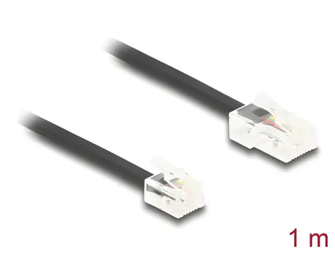 Delock RJ45 (M) - RJ11 (M) černá / Telefonní kabel / 1 m