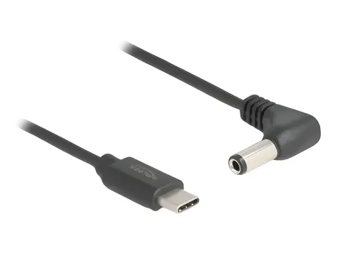 Delock USB-C > DC 5,5 x 2,5 mm 90° / Napájecí kabel / 1,5 m