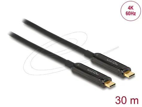 Delock Aktivní optický kabel USB-C 30 m / Video kabel / 4K / 60Hz
