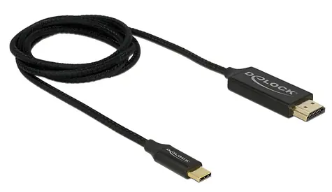Delock Kabel USB Type-C (M) - HDMI (M) 1m černá / DP Alt Mód / 4K / 60Hz / koaxial