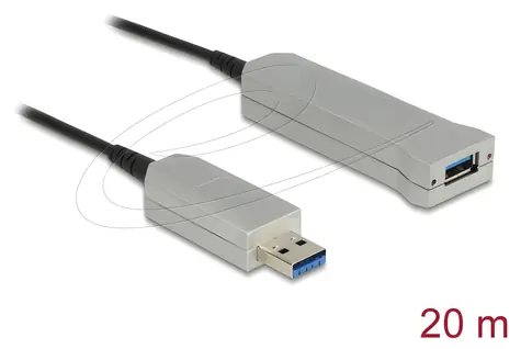 Delock Aktivní optický kabel USB Typ-A / Kabel / USB 5 Gbps / 20 m / aktivní