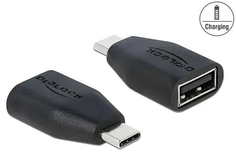 DeLock USB-C datablocker / Adaptér / Blokování přenosu dat / USB Type-C (M) - USB Typ-A (F)