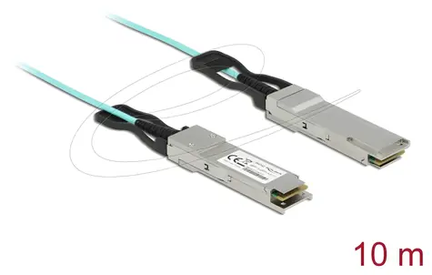 DeLock Aktivní optický kabel QSFP+ 10m / Optický kabel / QSFP+ / aktivní