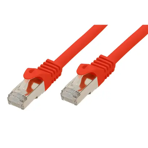 SCONN BASIC-S Cat7 U/FTP slim červená / Patch kabel / RJ-45 / 0,5 m / 600 MHz