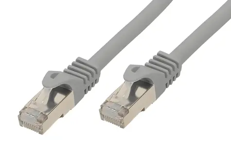 SCONN BASIC-S Cat7 S/FTP 1m šedá / Patch kabel / RJ-45 / 600 MHz