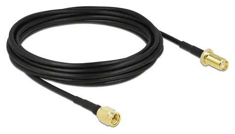 Delock SMA (M) - SMA (F) 5 m / Anténní kabel / LMR/CFD100 / low loss