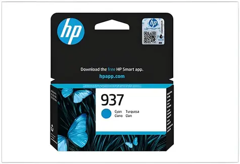 HP 4S6W2NE 937 azurová / Originální cartridge / 800 stran / OfficeJet Pro 9120e, 9122e, 9132e, 9720e, 9730e