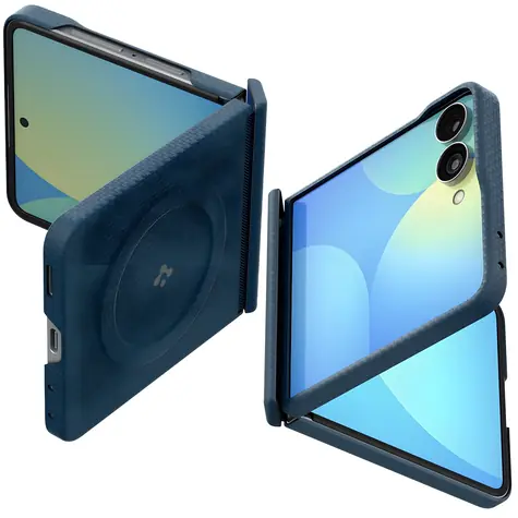 Spigen AirSkin Aramid MagFit tmavě modrá / Ochranný kryt / pro Samsung Galaxy Z Flip 8 / MagSafe