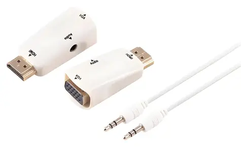 SCONN adaptér HDMI na VGA + jack 3,5 mm / Adaptér