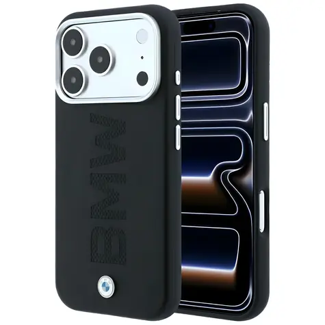 BMW Sign Deboss Quilted Metal Logo tmavě šedá / Zadní kryt / MagSafe / iPhone 18 Pro Max