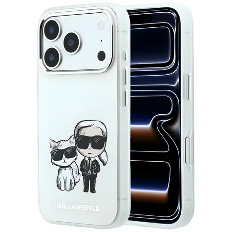 Karl Lagerfeld Smooth Karl & Choupette Bodies Sketch MagSafe béžová / Zadní kryt / iPhone 18 Pro Max/17 Pro Max