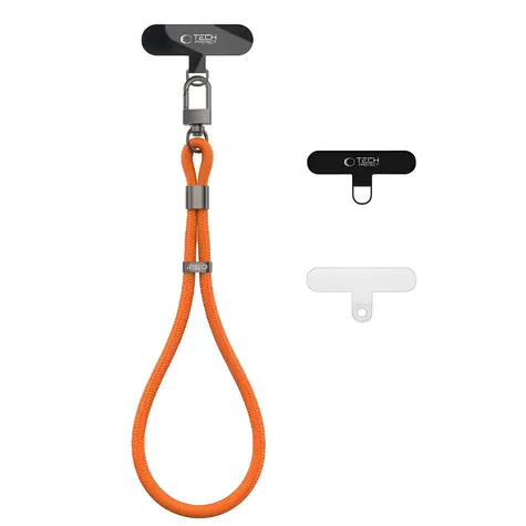 Tech-Protect C11S Rope oranžová / Popruh na zápěstí pro smartphone