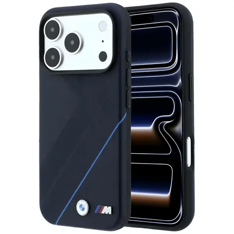 BMW M Tire Track Blue Line tmavě modrá / Zadní kryt / MagSafe / iPhone 17 Pro Max