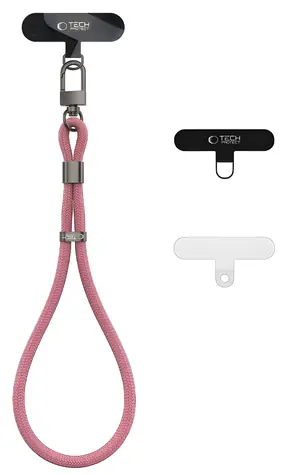 Tech-Protect C11S Rope růžová / Popruh na zápěstí pro smartphone
