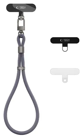 Tech-Protect C11S Rope šedá / Popruh na zápěstí pro smartphone
