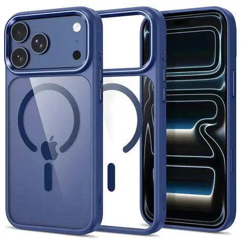 Tech-Protect MagMat transparentní tmavě modrá / Kryt / Apple iPhone 17 Pro, 18 Pro / MagSafe