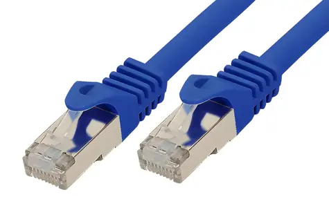 Shiverpeaks Patch kabel Cat7 modrá / Patch kabel / S/FTP / RJ-45 / 1 m / 600 MHz
