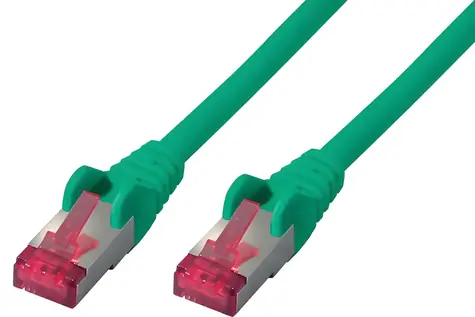 Shiverpeaks Patch kabel Cat.6A S/FTP bezhalogenový zelený / Patch kabel / S/FTP / RJ-45 / 0,25 m