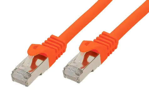 SCONN BASIC-S Cat7 S/FTP oranžová / Patch kabel / 0,5 m / RJ-45 / bez halogenů