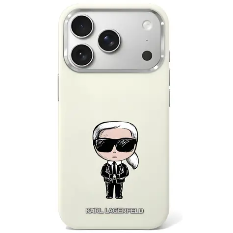 Karl Lagerfeld Smooth Ikonik Sketch MagSafe béžová / Zadní kryt / MagSafe / iPhone 18 Pro / 17 Pro