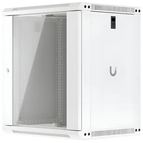 Ubiquiti UniFi Rack Cabinet Wall 450 Glass / Nástěnný rozváděč / 12U / ventilátory / prosklené dveře