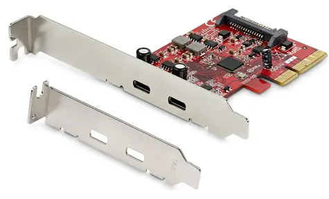 StarTech PCIe karta 2x USB-C / Řadič USB / PCIe Gen 3 x4 / USB 3.2 Gen 2 10 Gb/s / ASMedia ASM3142