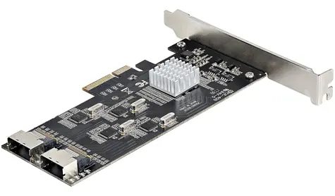 StarTech PCIe karta SATA III 8 portů černá / Řadič SATA / PCI Express / Mini-SAS / 8x SATA III 6Gb/s