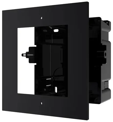 Hikvision DS-KD-ACF1/BLACK černá / Rámeček interkomu / zápustná montáž / pro 1 modul IP/2-vodičový / hliníková slitina