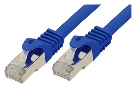 SCONN BASIC-S modrá / Patch kabel / S/FTP / Cat7 / RJ-45 / 0,5 m
