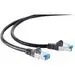 Shiverpeaks CAT6a S/FTP černá / Patch kabel / 0,5 m / 500 MHz / RJ-45