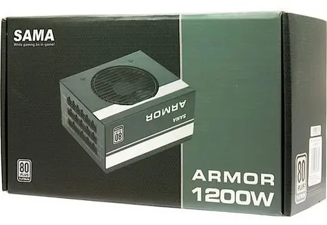 Inter-Tech SAMA FTX-1200-A Armor černá / Zdroj / ATX 2.4 / 1200W / 80 PLUS Platinum / Plně modulární / 120 mm