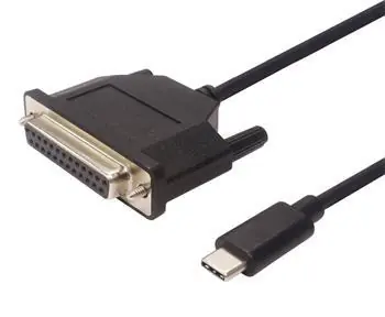 PremiumCord převodník USB-C na paralelní port Canon 25 pin / Převodník / USB-C - LPT / 1,5 m