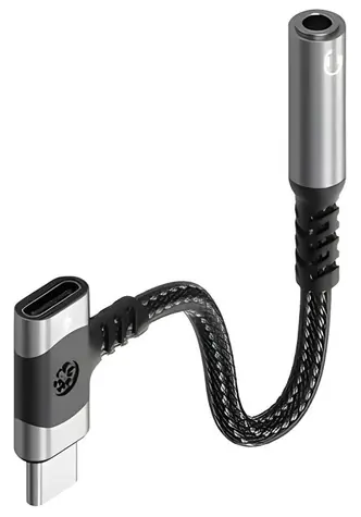 PremiumCord Redukce USB-C na 3,5mm jack / Redukce / DAC chip / USB-C nabíjení / 12,5 cm