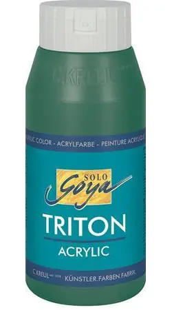 Kreul TRITON SOLO GOYA tmavě zelená / Akrylová barva / 750 ml / vodou ředitelná