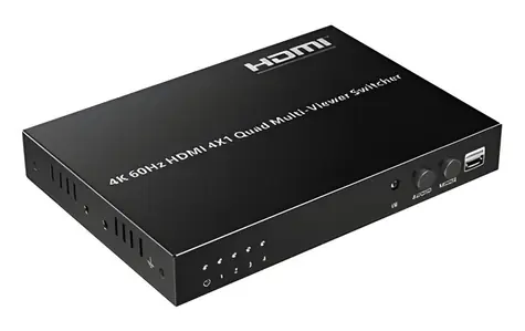 PremiumCord HDMI switch 4:1 / HDMI přepínač / 4K 60Hz / multi zobrazovací systém