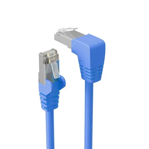 Shiverpeaks Cat6 S/FTP 0,5 m modrá / Patch kabel / RJ-45 / úhlový-rovný konektor / 250 MHz