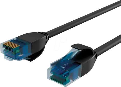 Shiverpeaks Cat6 U/UTP slim černá / Patch kabel / 3 m / RJ-45 / 1000 Mbit/s