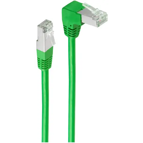 Shiverpeaks Cat6 S/FTP PIMF zelená / Patch kabel / RJ-45 lomený/rovný konektor / 0,5 m