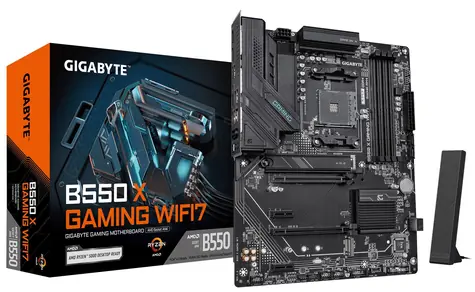 GIGABYTE B550 X GAMING WIFI7 (Rev. 1.x) / Základní deska / AMD B550 / socket AM4 / 4x DDR4 / Wi-Fi 7 / 2,5GLAN / ATX