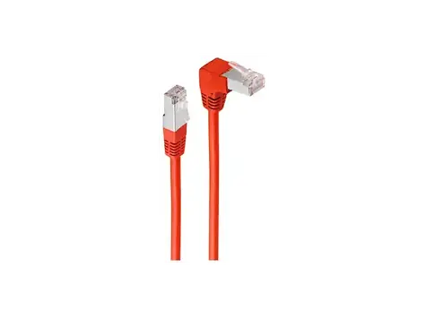 Shiverpeaks červená / Patch kabel / Cat6 S/FTP / úhlový-rovný RJ45 / 7,5 m / 250 MHz