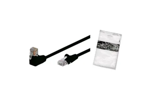Shiverpeaks Cat6 S/FTP PIMF černá / Patch kabel / RJ-45 lomený/rovný konektor / 0,5 m
