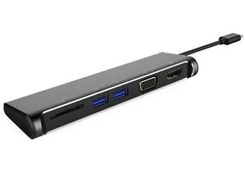 PremiumCord USB-C hub 5v1 / Adaptér / HDMI 4K / VGA 1080p / SD Card / 2x USB 3.0
